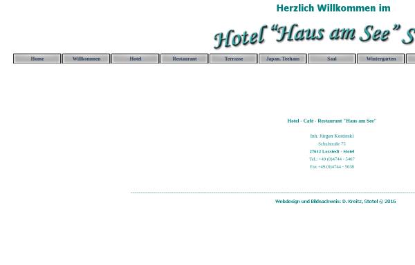 Vorschau von www.hotel-haus-am-see-stotel.net, Hotel Haus am See