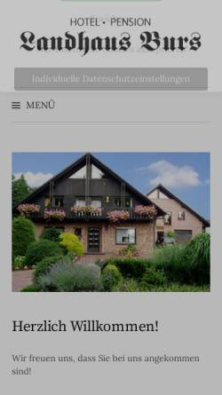 Vorschau der mobilen Webseite www.landhaus-burs.de, Landhaus Burs