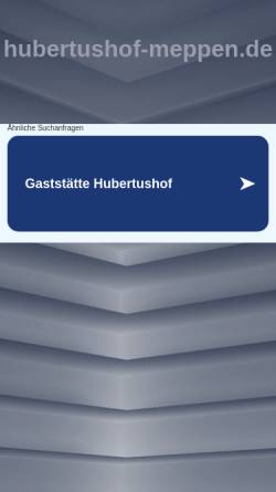 Vorschau der mobilen Webseite www.hubertushof-meppen.de, Hotel Hubertushof