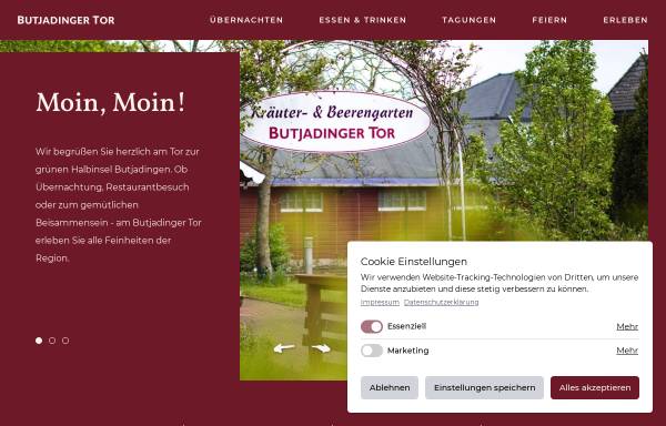 Vorschau von www.butjadinger-tor.de, Landhotel Butjadinger Tor