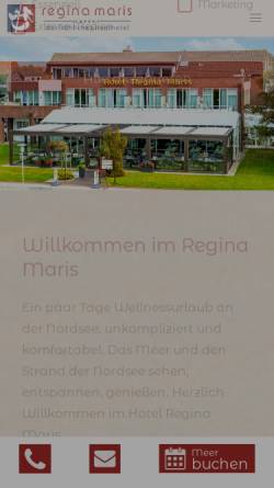 Vorschau der mobilen Webseite www.hotelreginamaris.de, Hotel Regina Maris