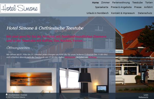 Vorschau von www.hotelsimone.de, Hotel und Gästehaus Simone