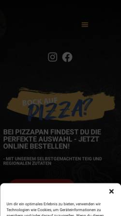 Vorschau der mobilen Webseite www.pizzapan.de, Pizza Pan