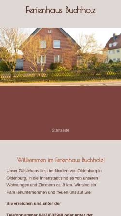 Vorschau der mobilen Webseite www.ferienhaus-buchholz.de, Ferienwohnungen Familie Buchholz