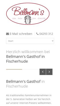 Vorschau der mobilen Webseite www.bellmannsgasthof.de, Bellmann's Gasthof