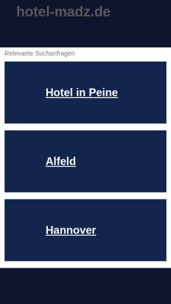 Vorschau der mobilen Webseite www.hotel-madz.de, Hotel Madz