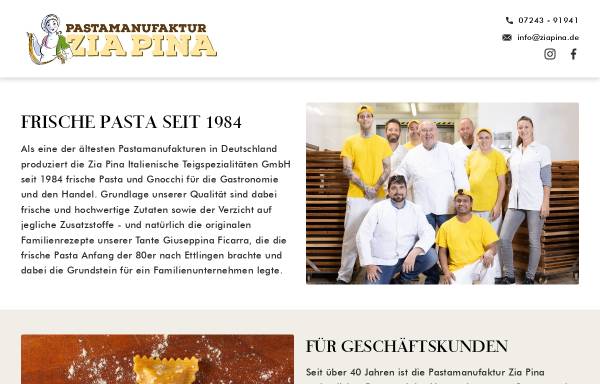 Vorschau von www.pastafresca.de, Pasta Fresca