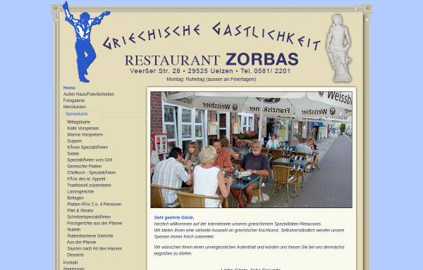 Vorschau von www.zorbas-ue.de, Restaurant Zorbas Uelzen