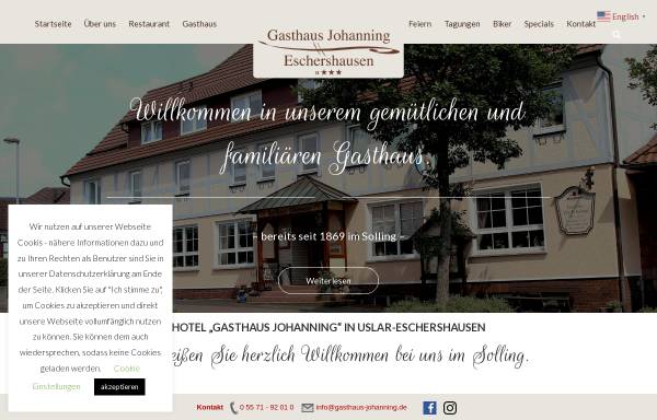 Vorschau von gasthaus-johanning.de, Gasthaus Zur Erholung