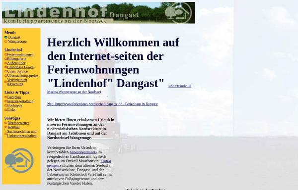 Vorschau von www.lindenhof-dangast.de, Lindenhof Dangast