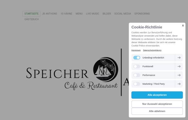 Vorschau von www.cafe-speicher.de, Speicher Café