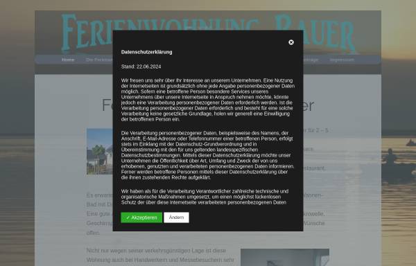 Vorschau von www.rrauer.de, Ferienwohnung Rauer