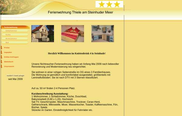 Vorschau von www.ferienwohnung-thiele-steinhude.de, Ferienwohnung Thiele in Steinhude