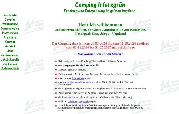 Vorschau von www.camping-von-tailleur.de, Camping und Ferienhäuser von Tailleur Irfersgrün