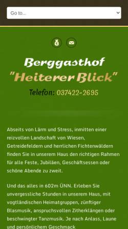 Vorschau der mobilen Webseite www.heiterer-blick.de, Berggasthof Heiterer Blick