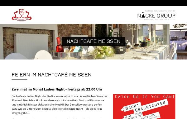 Vorschau von www.nachtcafemeissen.de, Bar Tanzcafe Gaststätte