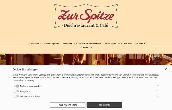 Vorschau von deichrestaurant-zurspitze.de, Deichrestaurant & Cafe Zur Spitze