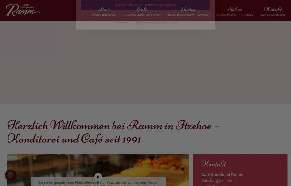 Vorschau von www.cafe-ramm.de, Konditorei und Cafe Ramm