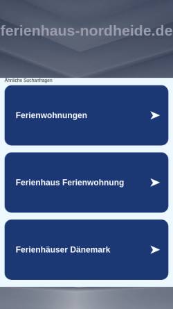 Vorschau der mobilen Webseite www.ferienhaus-nordheide.de, Storms-Hoff, Familie Fajen
