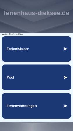 Vorschau der mobilen Webseite www.ferienhaus-dieksee.de, Ferienhaus, Tilo von Bredow