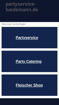 Vorschau der mobilen Webseite www.partyservice-luedemann.de, Partyservice Monika Lüdemann