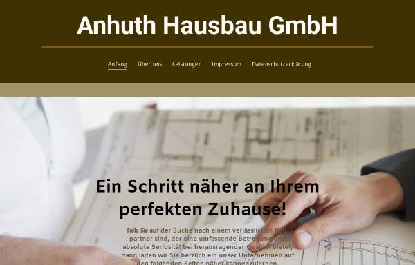 Vorschau von www.anhuth-hausbau.de, Anhuth Hausbau GmbH