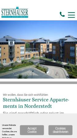 Vorschau der mobilen Webseite www.sternhaus.de, Sternhäuser Service Appartements