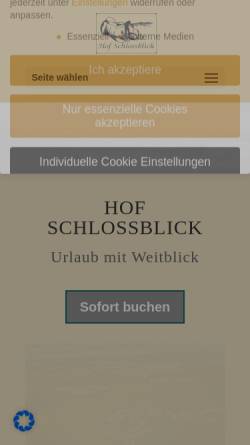 Vorschau der mobilen Webseite www.hof-schlossblick.de, Hof Schlossblick Familie Rothfos