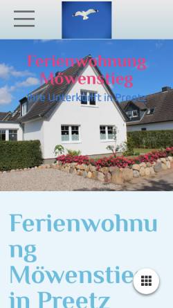 Vorschau der mobilen Webseite www.ferienwohnung-preetz.de, Ferienhaus Manfred und Hanne Krabbenhöft