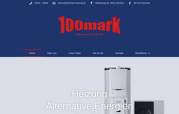 Vorschau von www.100mark-heizung.de, Hundertmark Heizungsservice GmbH