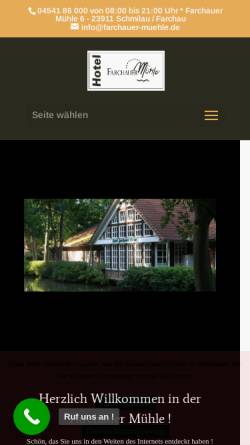 Vorschau der mobilen Webseite farchauer-muehle.de, Hotel Restaurant Farchauer Mühle
