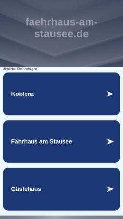 Vorschau der mobilen Webseite www.faehrhaus-am-stausee.de, Fährhaus am Stausee/ Mosel