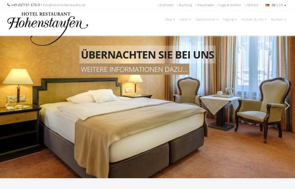 Vorschau von www.hotel-hohenstaufen.de, Hotel Hohenstaufen