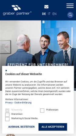Vorschau der mobilen Webseite www.graber-partner.com, Graber & Partner GmbH