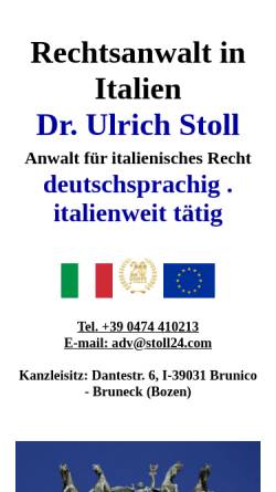 Vorschau der mobilen Webseite www.stoll24.com, Rechtsanwalt Dr. Ulrich Stoll