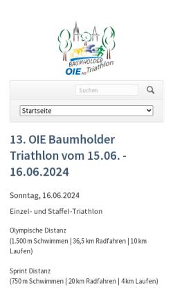 Vorschau der mobilen Webseite team-triathlon.de, Team-Triathlon Kusel