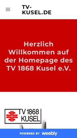 Vorschau der mobilen Webseite www.tv-kusel.de, TV 1868 Kusel e.V.