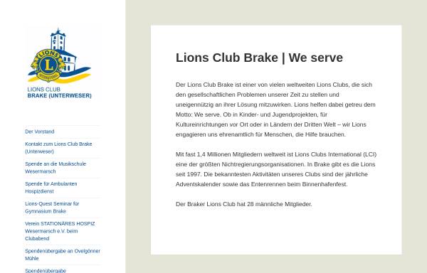 Vorschau von lions-club-brake.de, Lions-Club Brake