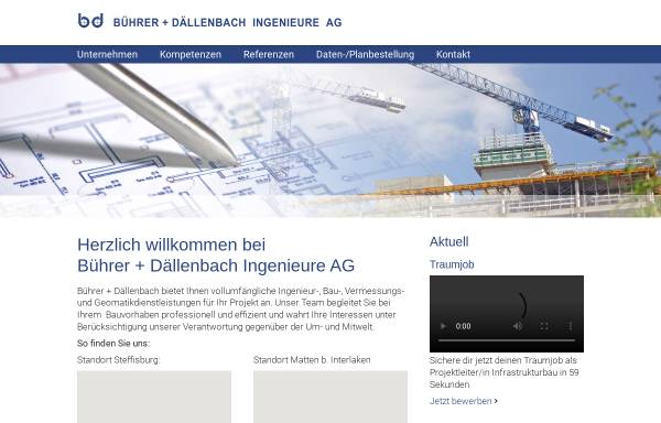 Vorschau von www.bd-ing.ch, Bührer und Dällenbach Ingenieure AG