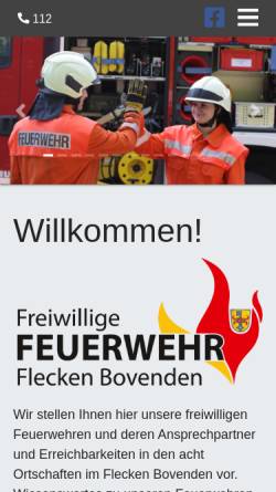 Vorschau der mobilen Webseite www.feuerwehr-bovenden.de, Freiwillige Feuerwehr Bovenden