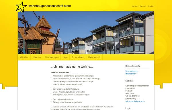 Vorschau von www.wbgstern.ch, Wohnbaugenossenschaft Stern