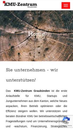 Vorschau der mobilen Webseite www.kmuzentrum.ch, KMU Zentrum Chur