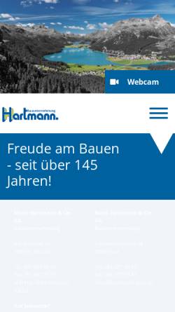 Vorschau der mobilen Webseite www.hartmann-bau.ch, Nicol. Hartmann & Cie. AG