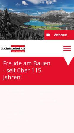 Vorschau der mobilen Webseite www.christoffel-bau.ch, O. Christoffel AG