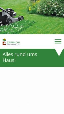 Vorschau der mobilen Webseite www.zarucchi-gartenbau.ch, Zarucchi Gartenbau AG