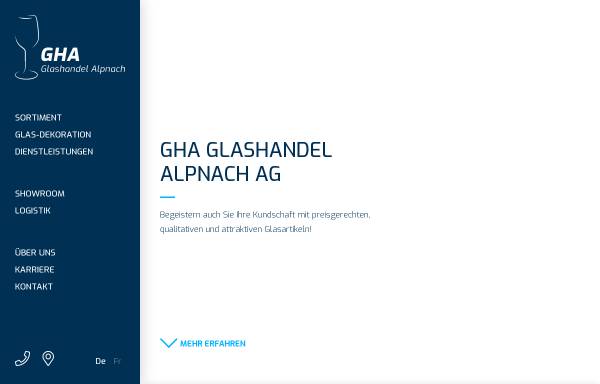 Vorschau von www.gha.ch, GHA Alpnach, Handel mit Glas aller Art