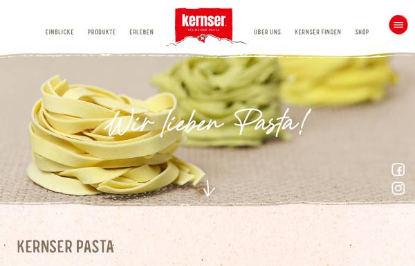 Vorschau von www.kernser-pasta.ch, Kernser-Pasta, Teigwaren aller Art, Kerns