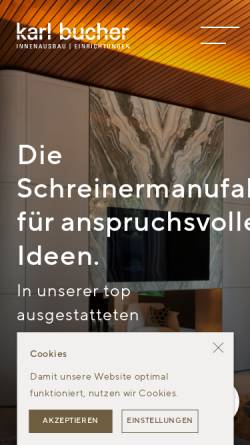 Vorschau der mobilen Webseite www.karlbucher.ch, Karl Bucher AG