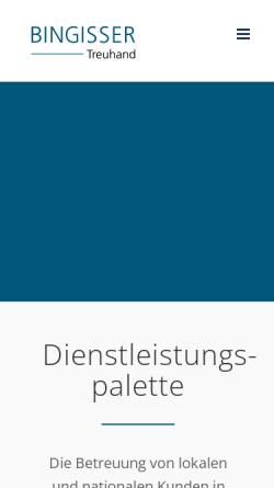 Vorschau der mobilen Webseite www.bingisser.ch, Bingisser Transporte