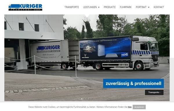 Vorschau von www.kuriger-transporte.ch, Kuriger Transporte